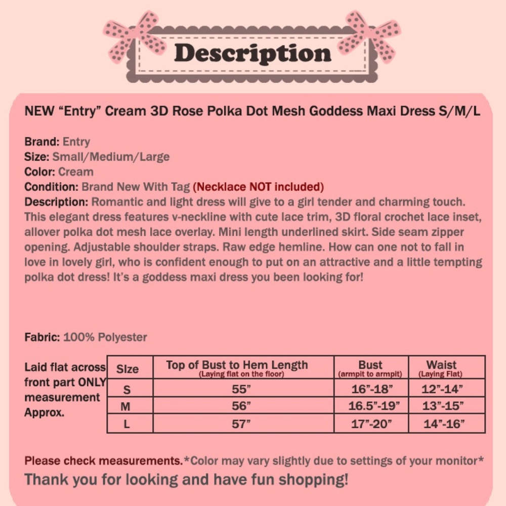Last☝️3D Rose Lace Mesh Polka Dots Long Maxi Dress - Picture 8 of 8